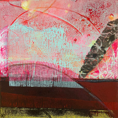 Ohne Titel 2, 2023, Mischtechnik auf Leinwand, 20x20cm