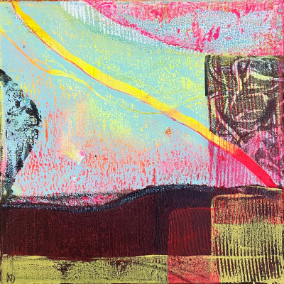 Ohne Titel 1, 2023, Mischtechnik auf Leinwand, 20x20cm